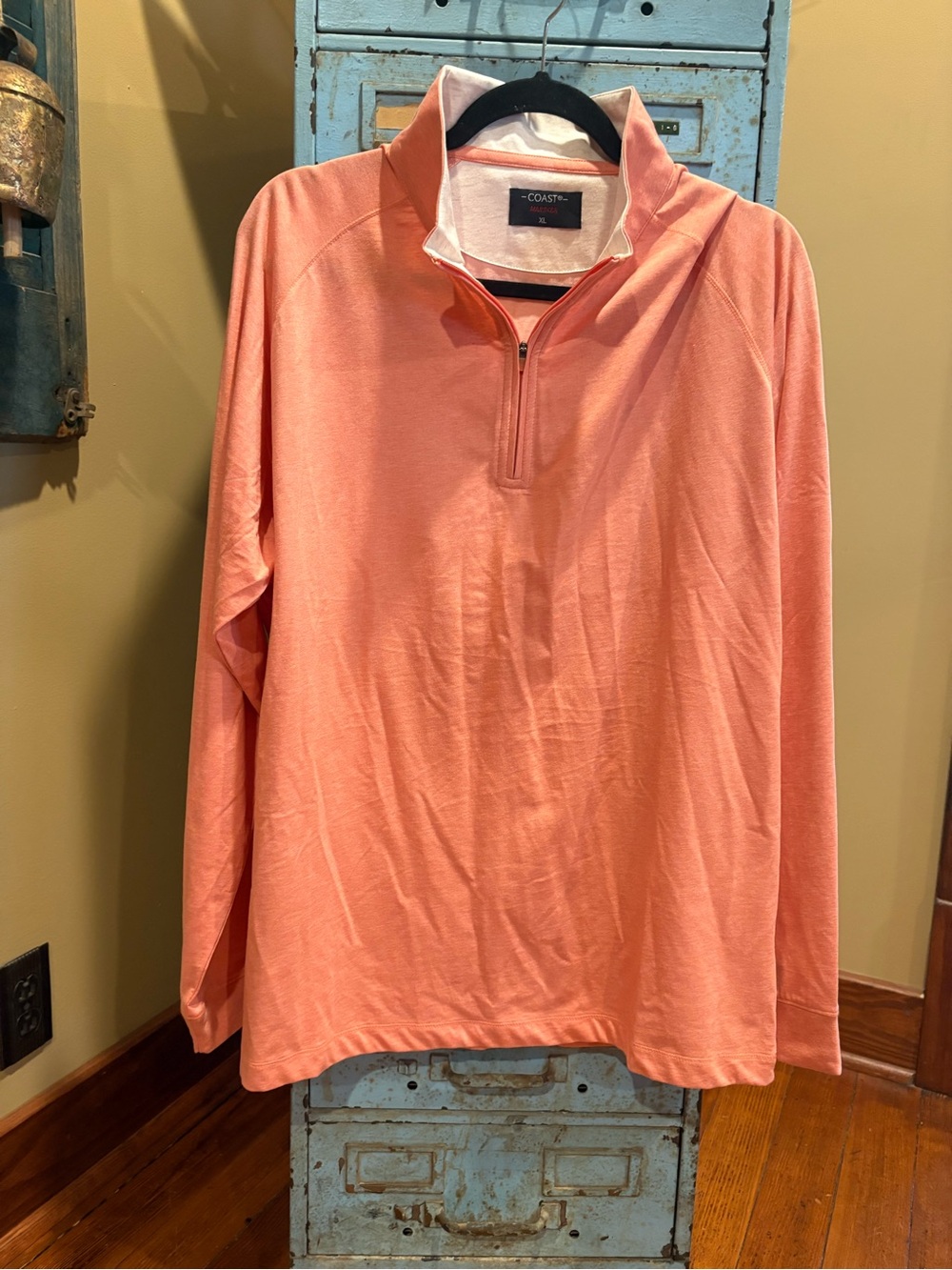 Quarter-Zip Pullover Sweater - Coral